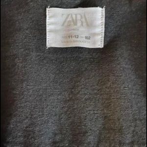 Zara kids black wash denim jacket.